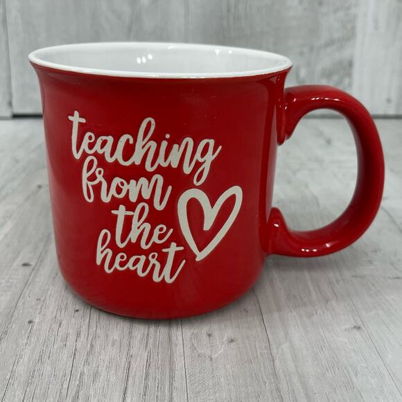 Eccolo Red Teaching From The Heart Coffee Mug - Picture 1 of 8